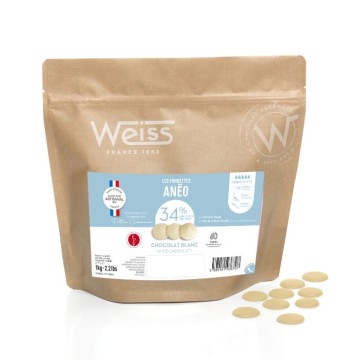 Chocolat à pâtisser - Blanc Anëo 34% - 1kg