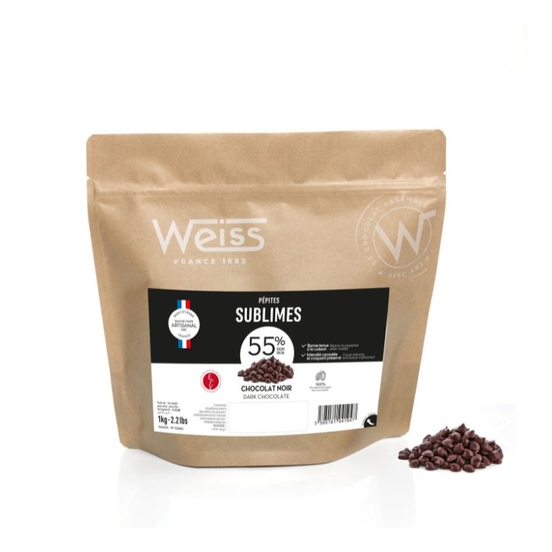 Pépites de chocolat noir 55% - Les Sublimes - 1kg