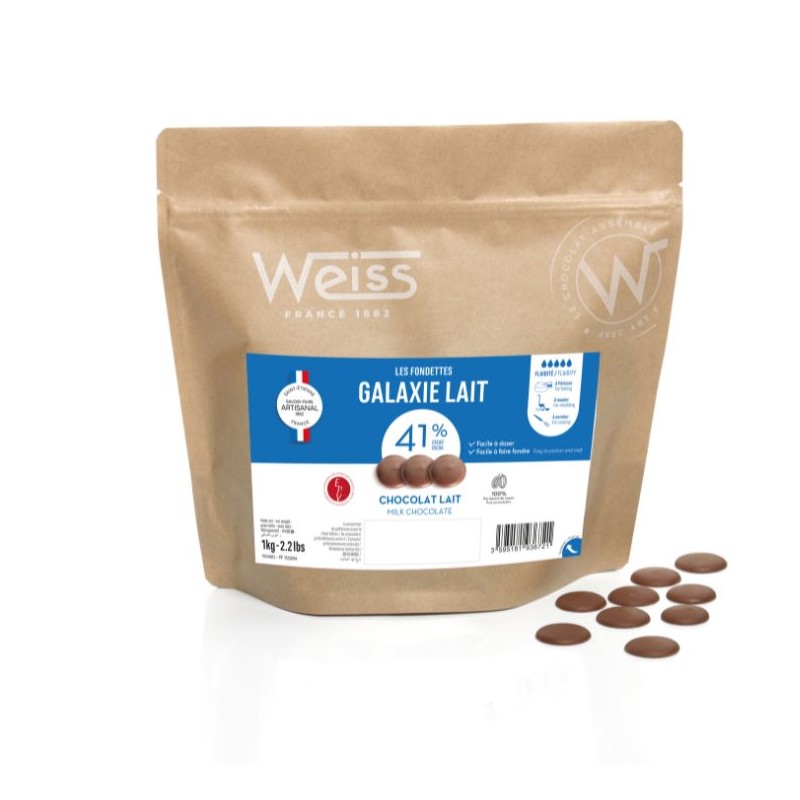 Chocolat à pâtisser - Lait Galaxie 41% - 1kg