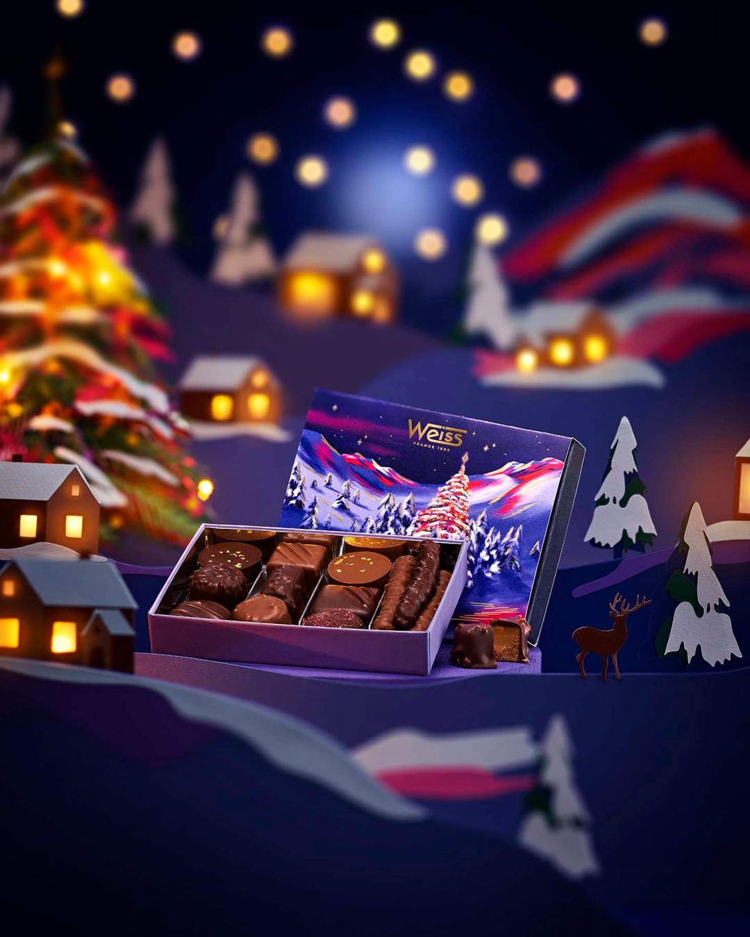Chocolat Weiss Ballotin enchanté de Noël 2025