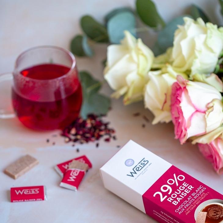 Chocolats pour le café fruits rouges
