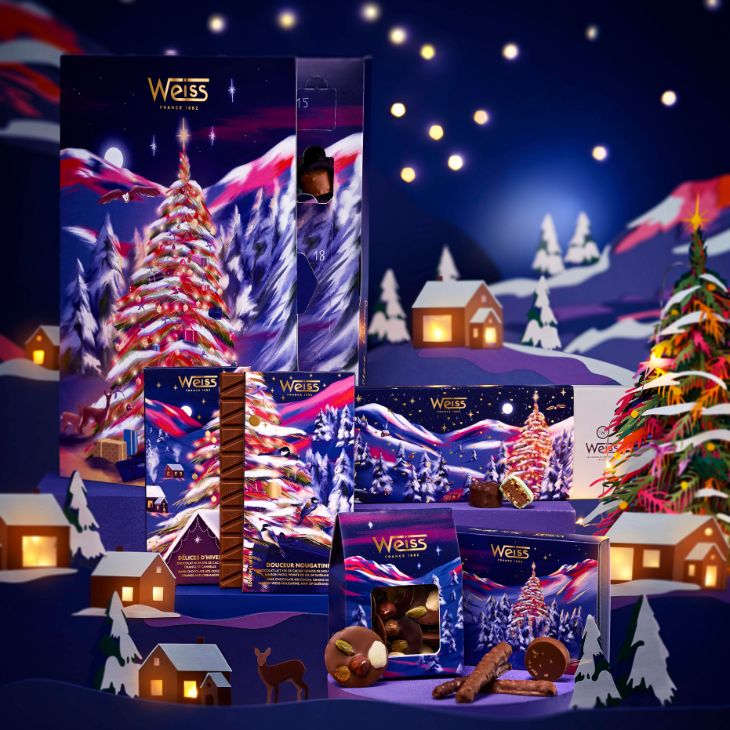 Tablettes de chocolat noël