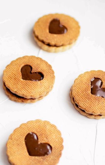 recette Biscuits coeur à la pâte à tartiner