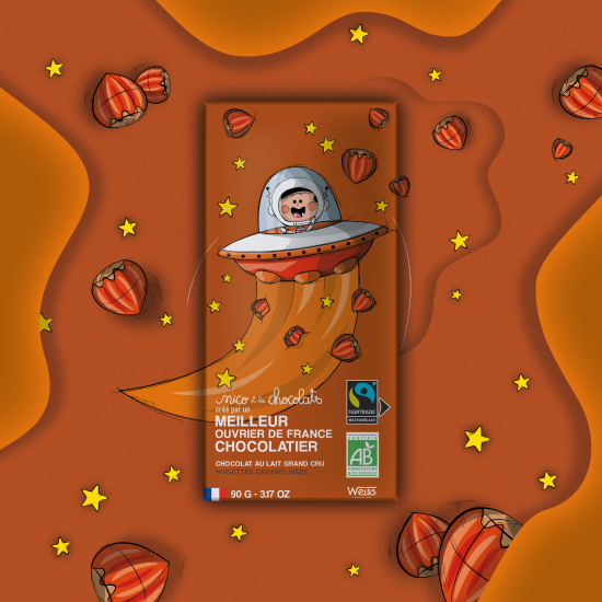 Chocolat lait grand cru noisettes caramélisées