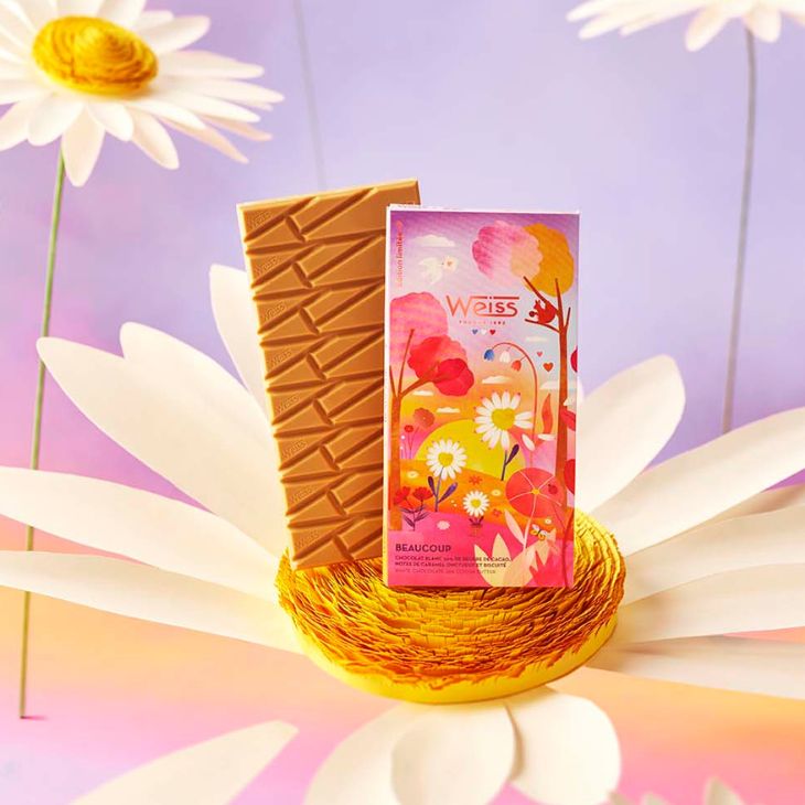 Tablette de chocolat blanc 