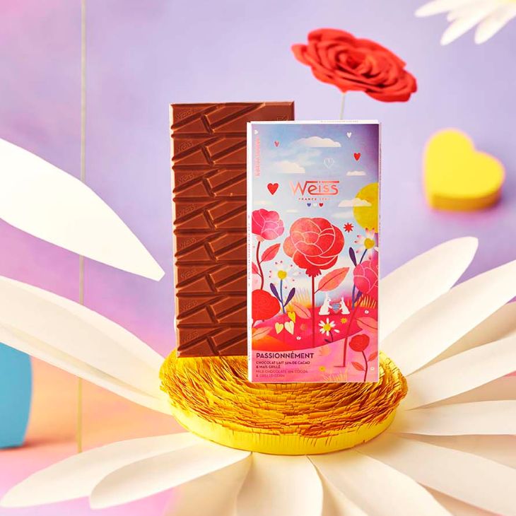 Tablette de chocolat au lait