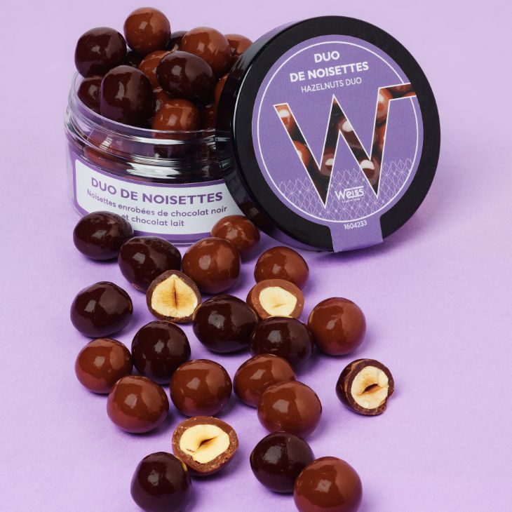 Noisettes chocolat noir et lait