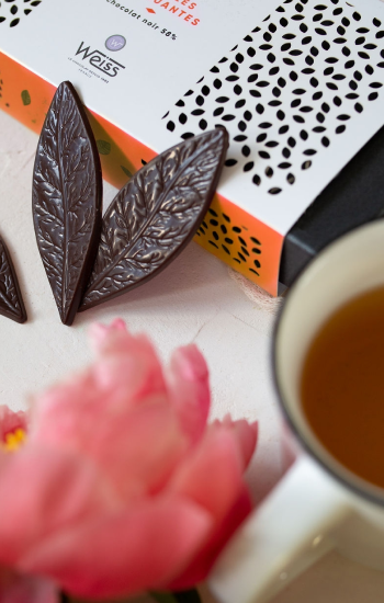 coffret chocolat feuilles fête des pères