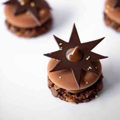 Nuit étoilé : Recette de dessert à l'assiette pour Noël